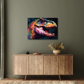 Üveg kép - Dinoszaurusz, festészet (70x50 cm)