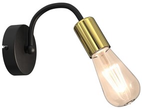 Luminex Fali lámpa TULIPAN 1xE14/60W/230V fekete/arany LU7992