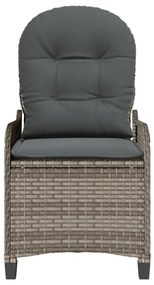 Fotel párnával Szürke Poly Rattan
