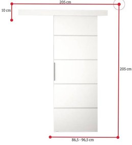 Akciókészlet 1+1 tolóajtó DOLANO III, 86,5x205, fehér