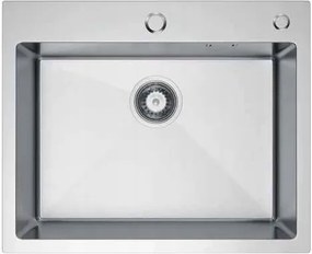 Doris mosogató csaptelep inox acél 55 x 45 cm Szett adagoló csepegtető