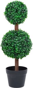 vidaXL zöld gömbalakú cserepes műpuszpáng 60 cm
