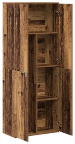 Magas Szekrény Régi Fa 70x35x180 cm Műgyanta