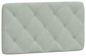 világosszürke bársony fejtámla párna 80 cm