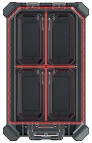 Szervező C, 36,8 cm, magas rekesszel, fekete