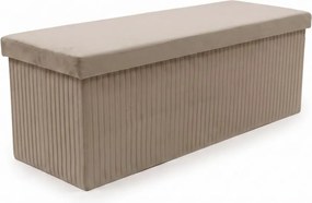 MALAGA összehajtható tárolós puff 110 cm ,bézs