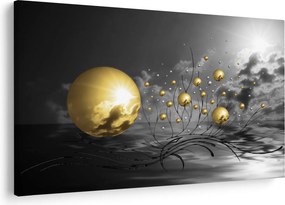 Okker gömbök képe (90x60 cm)