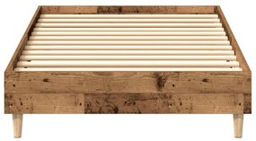 antik fa szerelt fa ágykeret matrac nélkül 75x190 cm