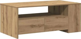vidaXL Dohányzóasztal fiókkal Artisan tölgy 102 x 55 x 43,5 cm Faanyag