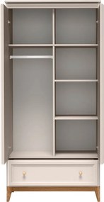 Aldabra Windsor W-10 gardróbszekrény, kasmír / természetes tölgy