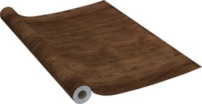 vidaXL sötét tölgyszínű öntapadó PVC bútorfólia 500 x 90 cm