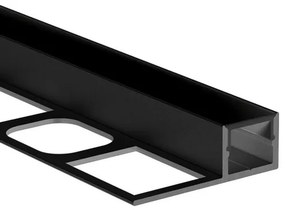 McLED LED profil "P" fekete matt, komaxit alumínium, hossz 200 cm, élmagasság 10 mm, ML-761.370.43.S2