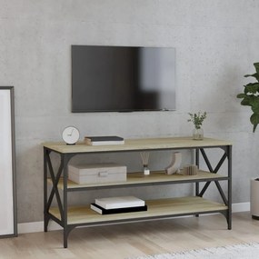 sonoma tölgy színű szerelt fa fali TV-szekrény 100x40x50 cm