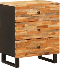 vidaXL Ágytároló szekrény fiókkal Barna 50 x 33 x 62 cm Tömör Mangófát