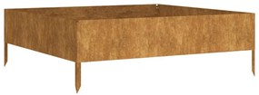 corten acél kerti magaságyás 100x100x33,5 cm
