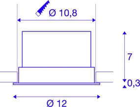 SLV OCULUS 1004668 Beépíthető spotlámpa 1x11W/LED 2000-3000K 780LM IP20