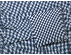 Fehér-sötétkék egyszemélyes krepp ágyneműhuzat 140x200 cm Bæk&amp;Bølge – JUNA