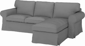 Ikea Ektorp 3 személyes kanapé huzat sezlonnal/Remmarn világosszürke