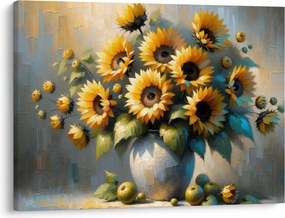 Kép – Napraforgós váza (70x50 cm)