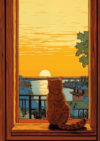 Poszter 64x90cm Nyugat a macskaszemeken keresztül