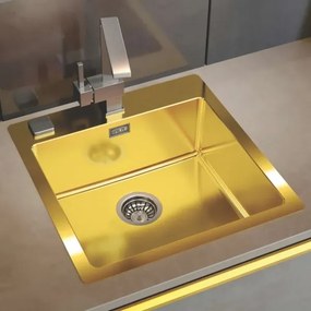 ALVEUS 1107052 - Mosogató PURE 52,5x51,5 cm rozsdamentes/bronz