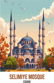 Poszter 67,5x95cm Selimiye Mosque, Edirne