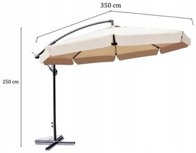 KERTI NAPERNYŐ 350cm VILÁGOS SZÜRKE