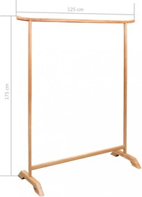 Tömör tölgyfa ruhatartó állvány 125 x 175 cm