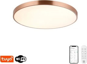 Immax NEO 07323L-LED Fényerőszabályozható mennyezeti lámpa SEMPLICI 96W/230V Ø80 cm Wi-Fi Tuya rózsaszín + távirányító