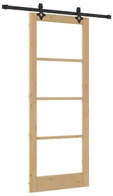 Csúszóajtó Egyéb Barna 83 x 211 cm Fa és fém