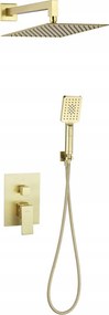 Valvex Ars Falsík Alatti Zuhanyszett, Szálcsiszolt Arany