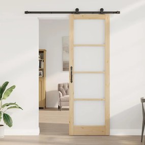 Csúszóajtó ORKDAL Barna 78 x 232 cm Fa és fém