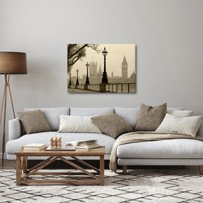 Kép - London a ködben, Anglia (70x50 cm)