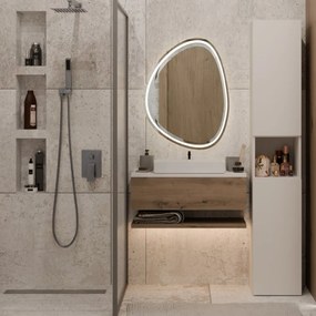 Kashar Nel I fürdőszoba szekrény, 31x174x30 cm, kasmír