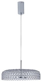 LED Csillár zsinóron LED/10W/230V 3000K fényezett króm átm. 35 cm