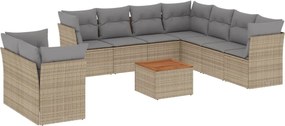 vidaXL 11részes vegyes bézs polyrattan kerti ülőgarnitúra párnákkal