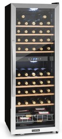 Klarstein Vinamour 54D, borhűtő, 148 liter, 54 palack, 2 zóna, rozsdamentes acél