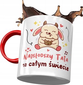 Piros Bögre Apák Napjára Ajándék Nyomtatott Fotóval