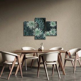 Kép - Zöld virágok (90x60 cm)