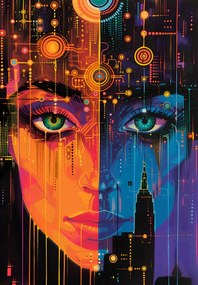 Poszter 68x98cm Digitális Psyche