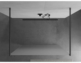 Mexen Kioto, Walk-In zuhany paraván 110 x 200 cm, 8 mm matt üveg, grafit profil, 800-110-002-66-30