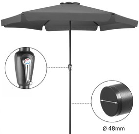 Deuba Maui kerti napernyő UV 80+ Ø330 cm – antracit