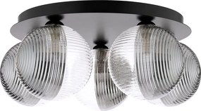 Dar Lighting modern mennyezeti lámpa foley matt fekete füstös darfol5422-19