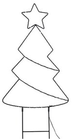 Solight 1V290 - LED kültéri karácsonyi dekoráció, 85xLED/3xAA, IP44, meleg fényű karácsonyfa