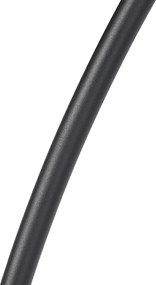 Modern ív lámpa fekete keleti árnyékolóval és bambusszal 50 cm - XXL Rina