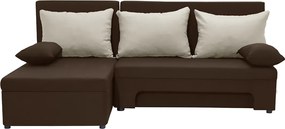 ERIS Kinyitható sarokkanapé Krém/fekete