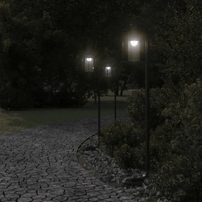 fekete rozsdamentes acél kültéri állólámpa 100 cm