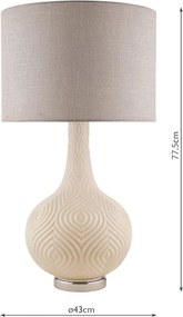Laura Ashley Grace 3742272-Q Asztali lámpa 1x60W/E27 IP20