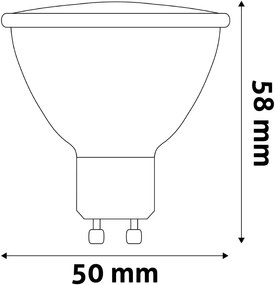 Avide LED Spot Alu+plastic 7W GU10 900LM WW 3000K