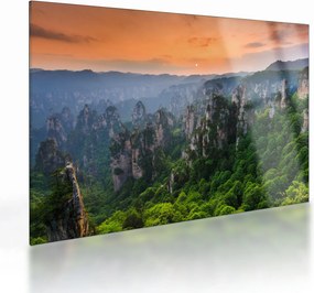 Üveg kép - Zhangjiajie Nemzeti Erdei Park (70x50 cm)